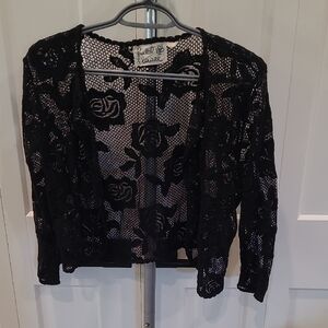 Black Lace Floral Bolero/Cardigan